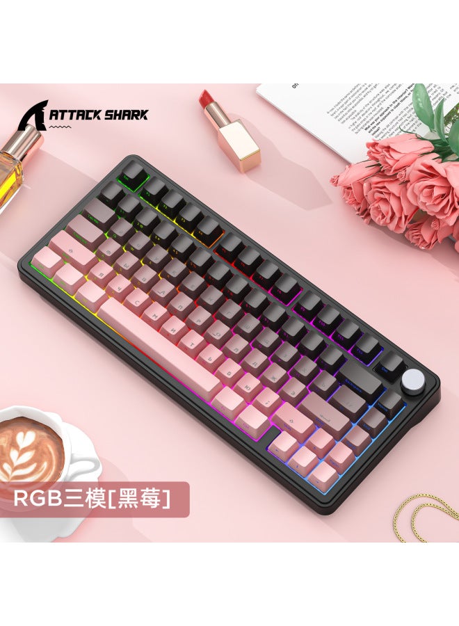 Attack Shark X85 Russian Mechanical Keyboard Rgb Three-mode Wireless Bluetooth Hot-swappable Russian Gaming Keyboard