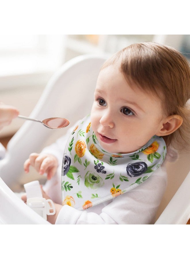 أطفال صغيرة مريلة أطفال من ليتل توتس باندانا دروول للأولاد والبنات، مريلة قطنية للجنسين، عبوة من 10 قطع ناعمة وماصة (المحيط السحري) - Image 4