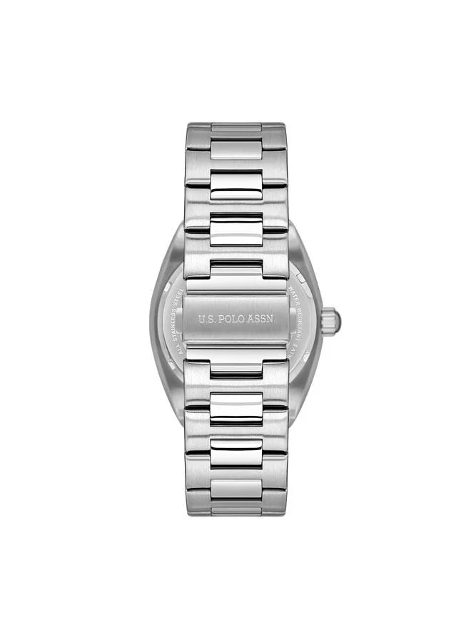 يو اس بولو اسن Fundamental 42mm Men's Watch with Blue Dial & Stainless Steel Bracelet