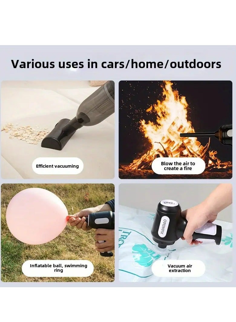 Generic Handheld Vacuum Cleaner,6KPa Powerful Car Vacuum Cleaner,and Blower 3-in-1 Mini Vacuum Cleaner 2000 mAh Rechargeable Portable Vacuum Cleaner For Car Home Kitchen  - Image 4