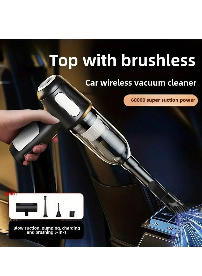 Generic Handheld Vacuum Cleaner,6KPa Powerful Car Vacuum Cleaner,and Blower 3-in-1 Mini Vacuum Cleaner 2000 mAh Rechargeable Portable Vacuum Cleaner For Car Home Kitchen  - Image 5