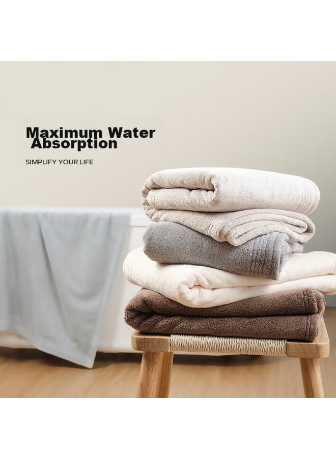 Muji Bath Towel, Class A, Skin-friendly, Soft, Absorbent, Quick-drying, Thick, Low-shedding, Uni, Large Bath Towel, Gray, 430g - Image 2