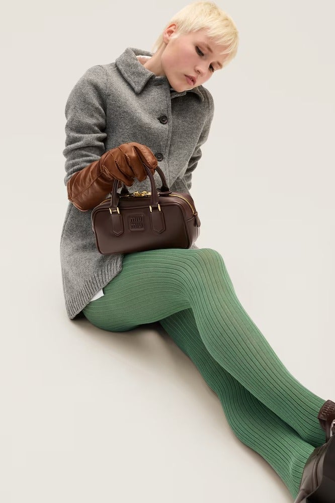 Miu Miu Miu Arcadie leather bag  Women's Bag, Women's Tote Bag, Women's Shoulder Bag, Women's Cross body Bag, Women's Handbag, Coffee-Brown - Image 2