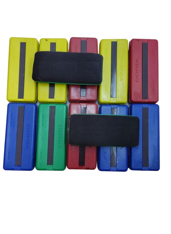 Donia Pack of 12 Magnetic Blackboard Eraser Random Colors  - Image 2