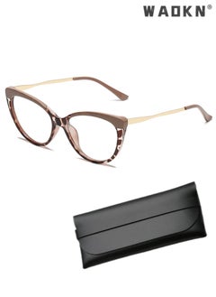 WAOKN Women's Blue Light Blocking Glasses Blue Light Filter Computer Reading Gaming TV Phones Cat Eye Eyeglasses Fashion Anti Eyestrain Headache Eyewear  - Image 1