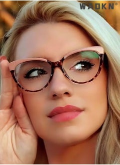 WAOKN Women's Blue Light Blocking Glasses Blue Light Filter Computer Reading Gaming TV Phones Cat Eye Eyeglasses Fashion Anti Eyestrain Headache Eyewear  - Image 2
