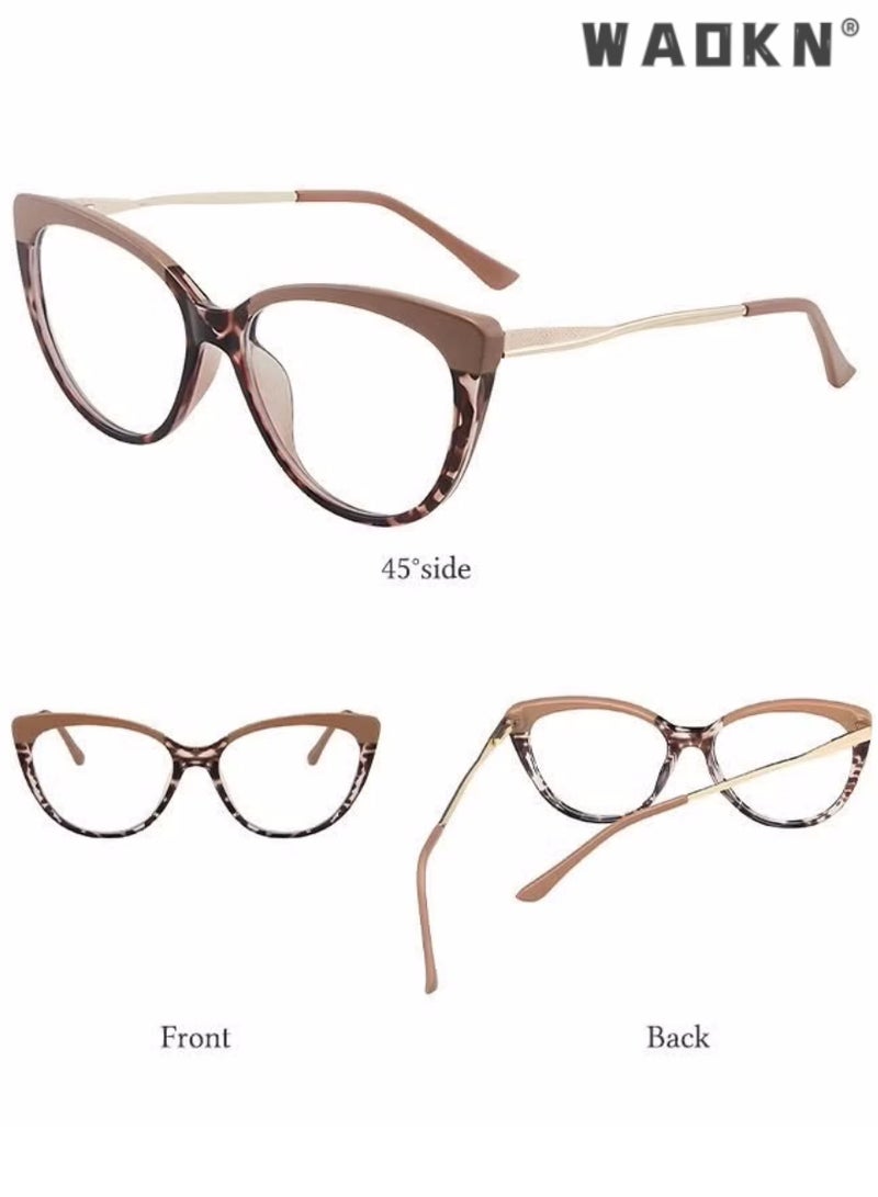 WAOKN Women's Blue Light Blocking Glasses Blue Light Filter Computer Reading Gaming TV Phones Cat Eye Eyeglasses Fashion Anti Eyestrain Headache Eyewear - Image 5