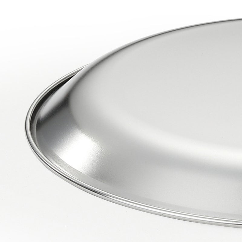 Stainless Steel Plate 1 Set B: Seamless Integrated Molding, Rust-Resistant, Easy To Wash - Stackable Metal Saucer With Canvas Bag for Outdoor Picnic, Camping, Travelers - Image 5
