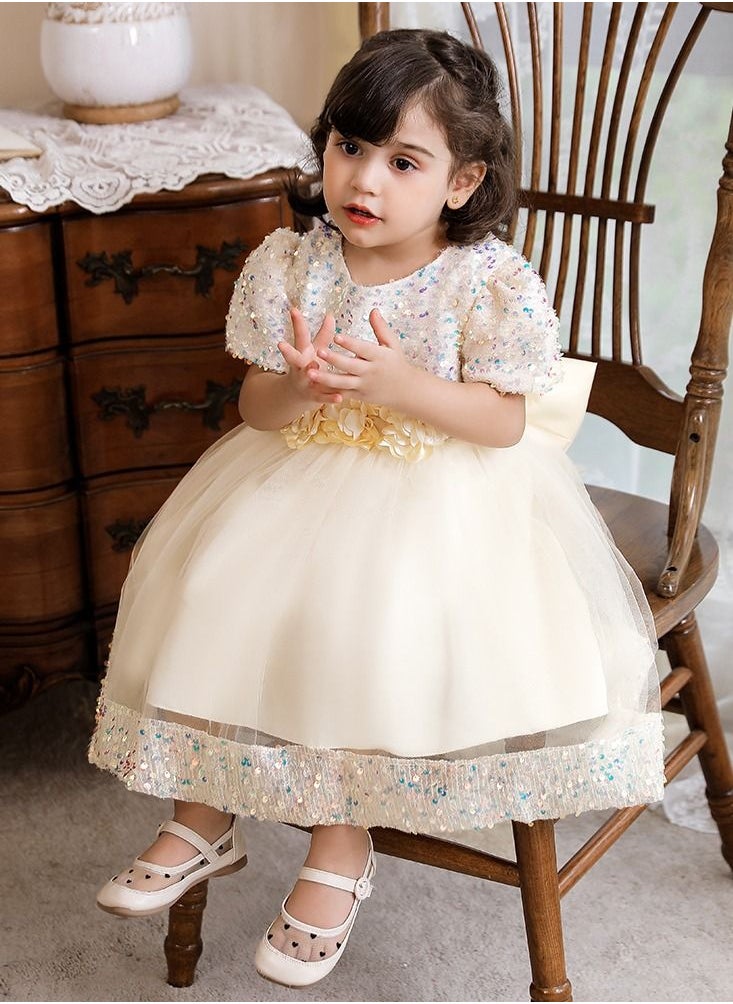 Loquat Sequins Flower Mesh Dress  - Image 2