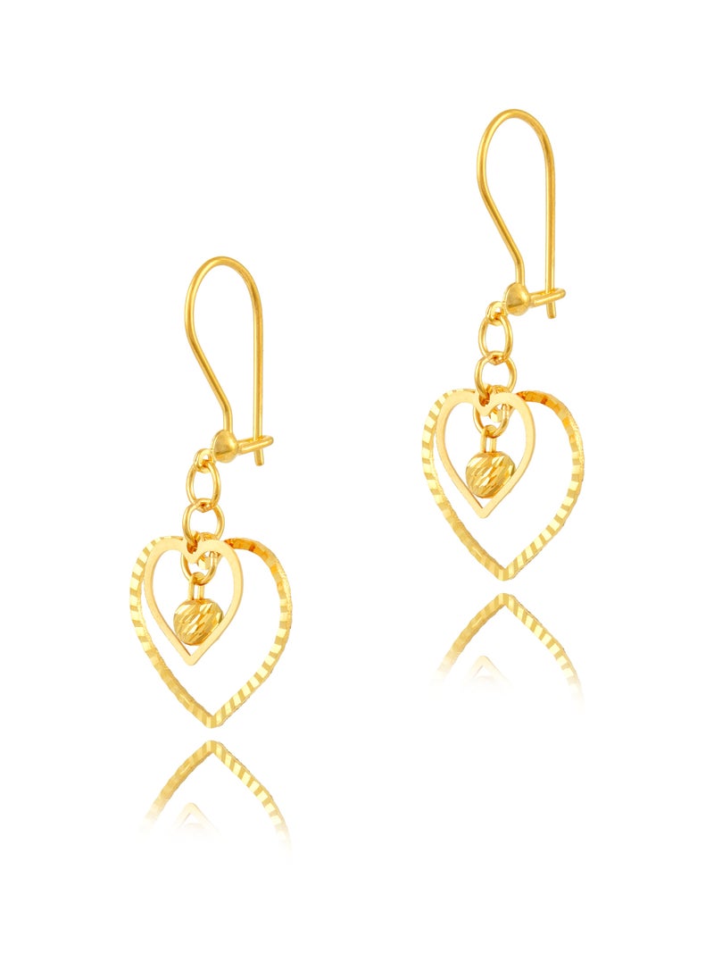 BAFLEH JEWELLERY - Gleaming 21k Gold Earrings for a Touch of Luxury - Image 1