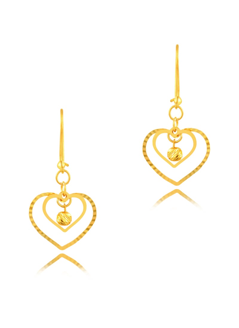 BAFLEH JEWELLERY - Gleaming 21k Gold Earrings for a Touch of Luxury - Image 1