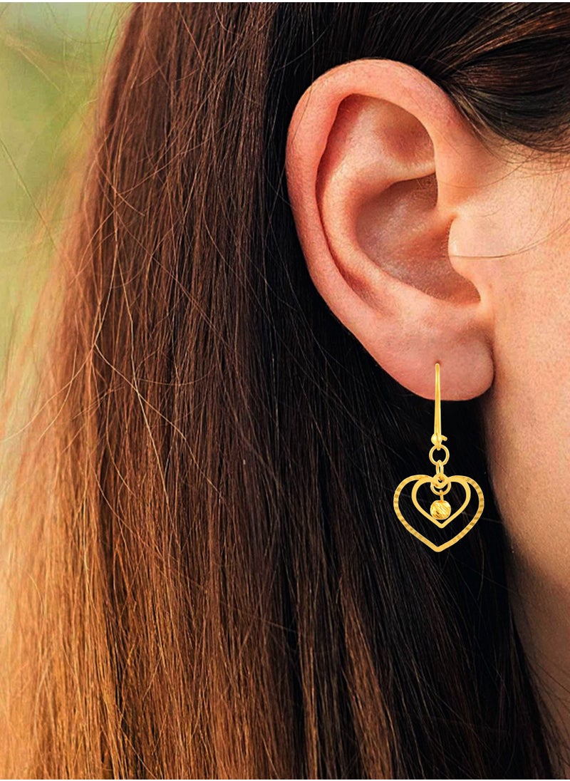 BAFLEH JEWELLERY - Gleaming 21k Gold Earrings for a Touch of Luxury - Image 1