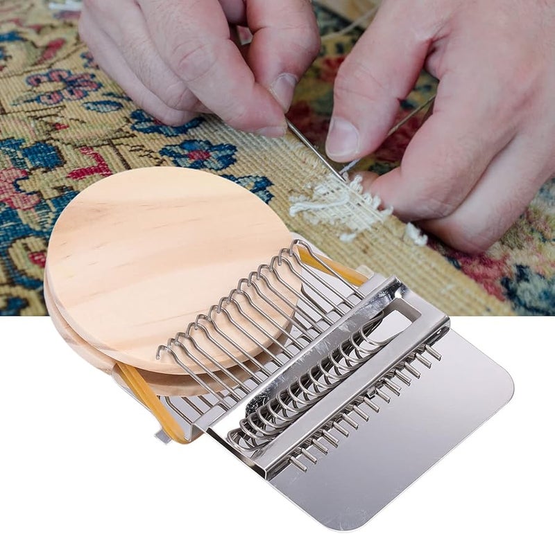 Mini Darning Loom 14 Hooks Quick Mending Tool For Jeans Socks Clothes DIY Craft - Image 4