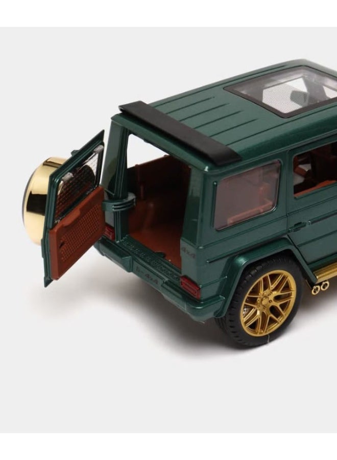 1:24 Scale Compatible with Mercedes AMG G 63 Diecast Car, Zinc Alloy Pull Back Toy Car with Sound and Light, Openable Doors for Kids and Adults (Green) - Image 2