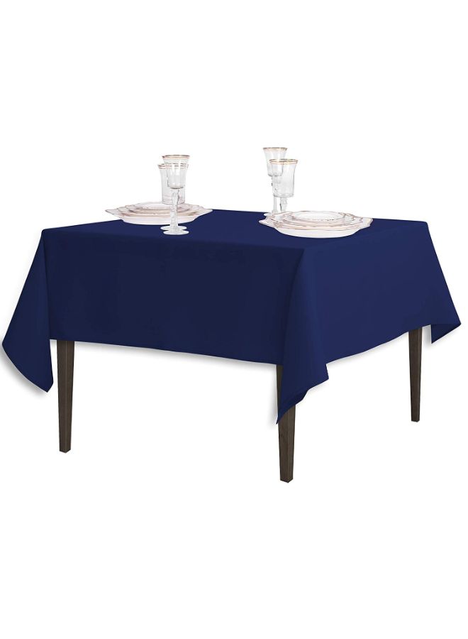لينين تايبل كلوث مفرش للطاولة بنمط سادة أزرق كحلي 85بوصة - Image 3