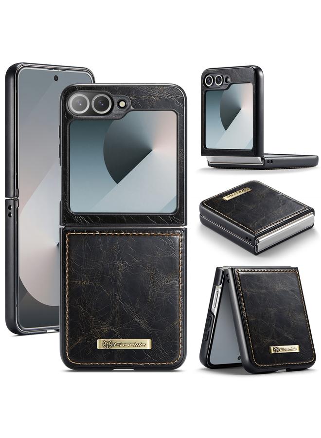 The Bros Case For Samsung Galaxy Z Flip6 5G 003 Crazy Horse Texture Flip Leather Phone Case