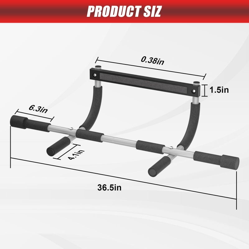 Esakoya Pull Up Bar for Doorway, Portable Pull-up Bar for Strength Training, Body Fitness Workout Bar With Thickened Steel, Indoor Chin-Up Bar&Upper Body Workout Bar Fitness Trainer for Home and Gym - Image 2