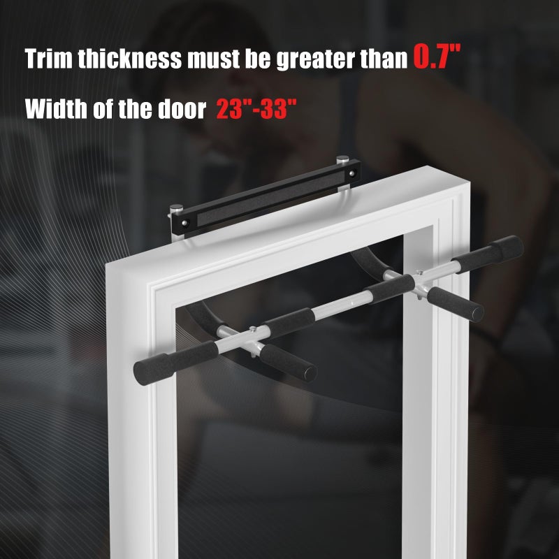 Esakoya Pull Up Bar for Doorway, Portable Pull-up Bar for Strength Training, Body Fitness Workout Bar With Thickened Steel, Indoor Chin-Up Bar&Upper Body Workout Bar Fitness Trainer for Home and Gym - Image 5