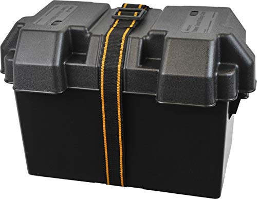 attwood 9067-1 Heavy-Duty Acid-Resistant Power Guard Series 27 Vented Marine Boat Battery Box, Black - Image 2
