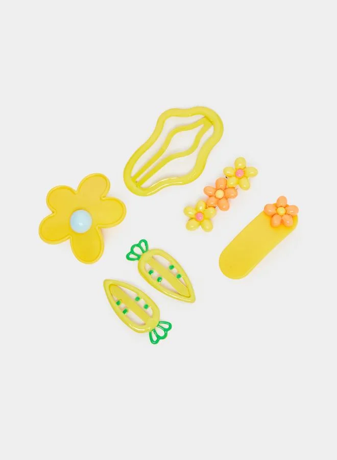 Styli Pack of 5 - Girls Yellow Hair Clips