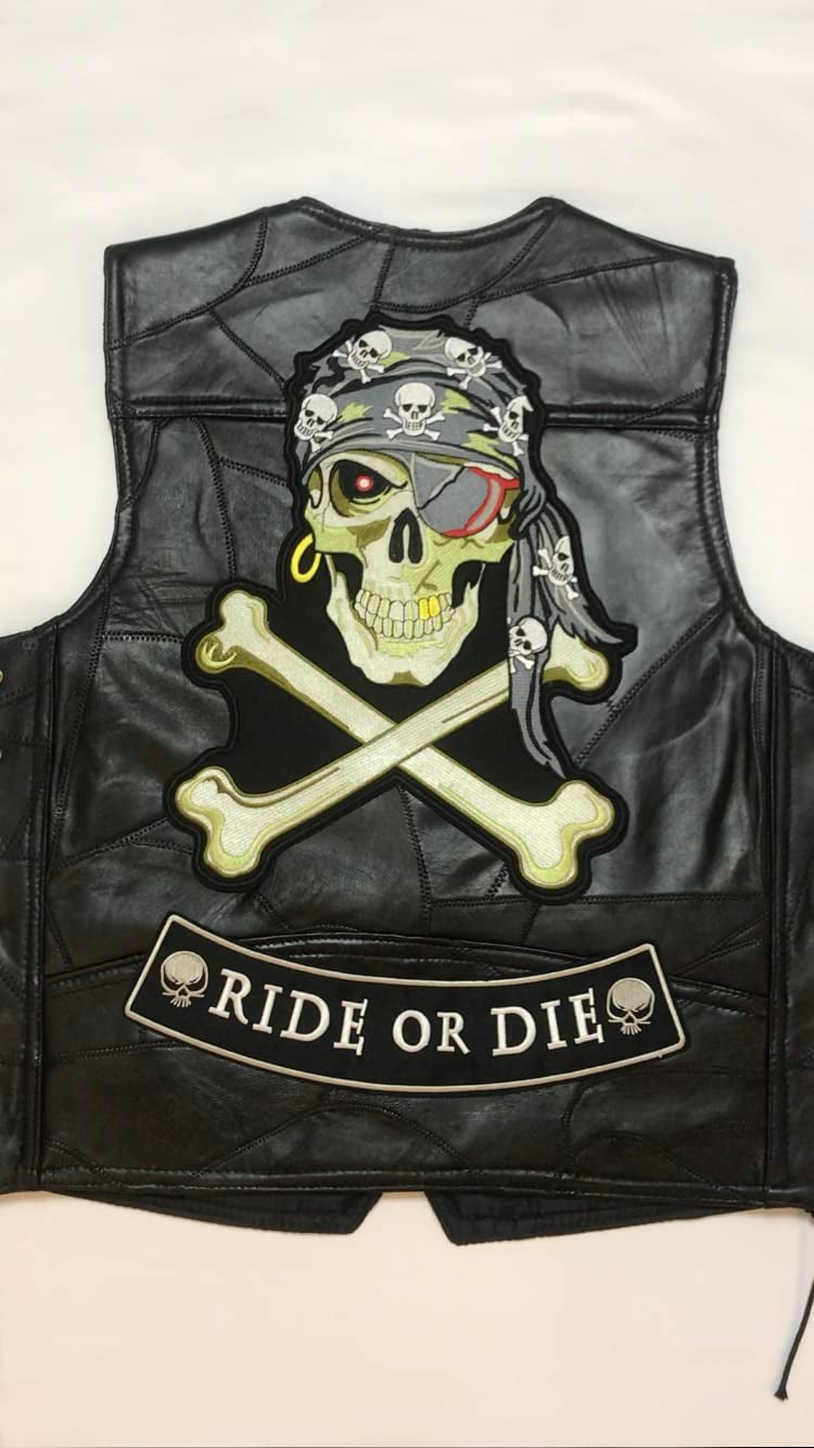Cute-Patch Ride or DIE Large Motorcycle MC Embroidered Iron On Sew On Patch for Biker Vest - Image 5