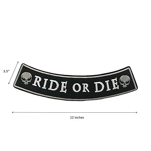 Cute-Patch Ride or DIE Large Motorcycle MC Embroidered Iron On Sew On Patch for Biker Vest - Image 2