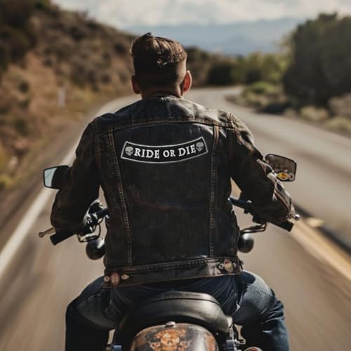 Cute-Patch Ride or DIE Large Motorcycle MC Embroidered Iron On Sew On Patch for Biker Vest - Image 4