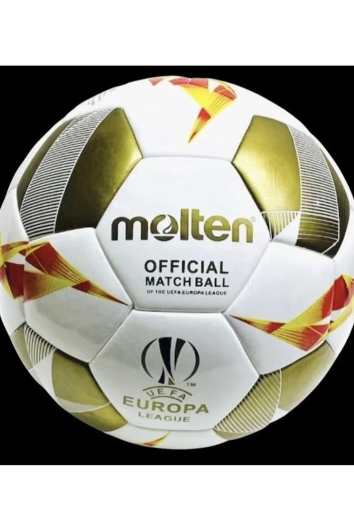 Molten UEFA Europa League Football - Size 5 Gold White - Image 2