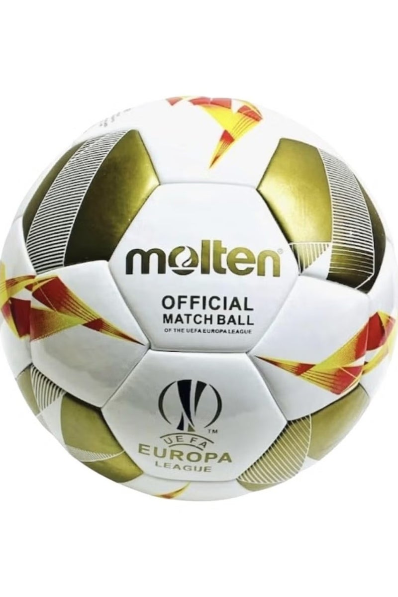 Molten UEFA Europa League Football - Size 5 Gold White - Image 1