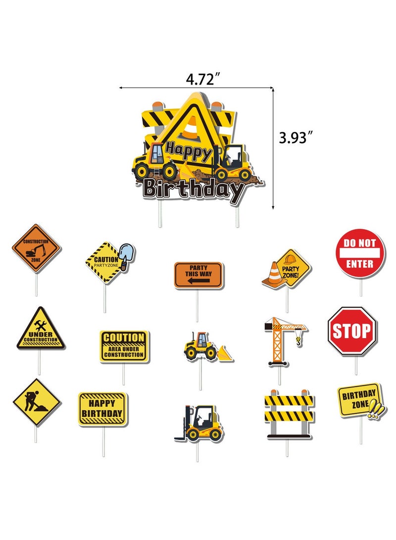 Gold Construction Truck Balloon Garland Set - Birthday Backdrop with Cake Topper for Boys' Graduation/Gender Reveal Party - Image 3