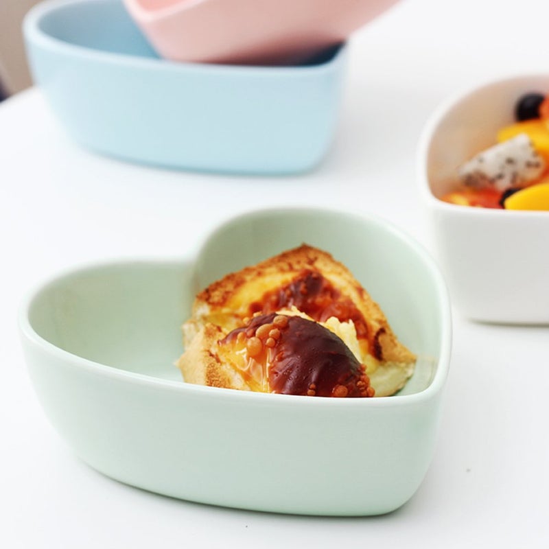 WAIT FLY Heart-shaped Bowls for Salad Soup Snack Dessert Best Kitchen Household Cooking Gifts for Home Kitchen  Pink/Blue/White/Green - Image 5