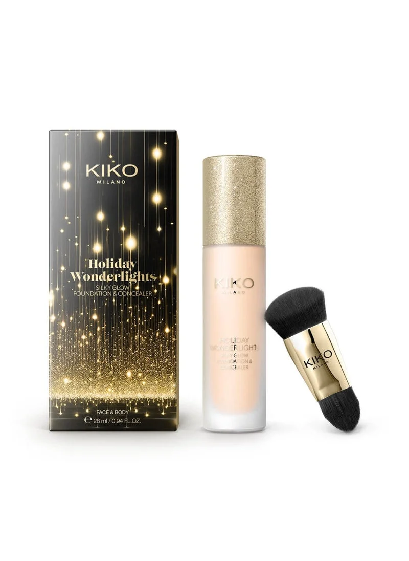 كيكو ميلانو HOLIDAY WONDERLIGHTS SILKY GLOW FOUNDATION & CONCEALER Warm almond