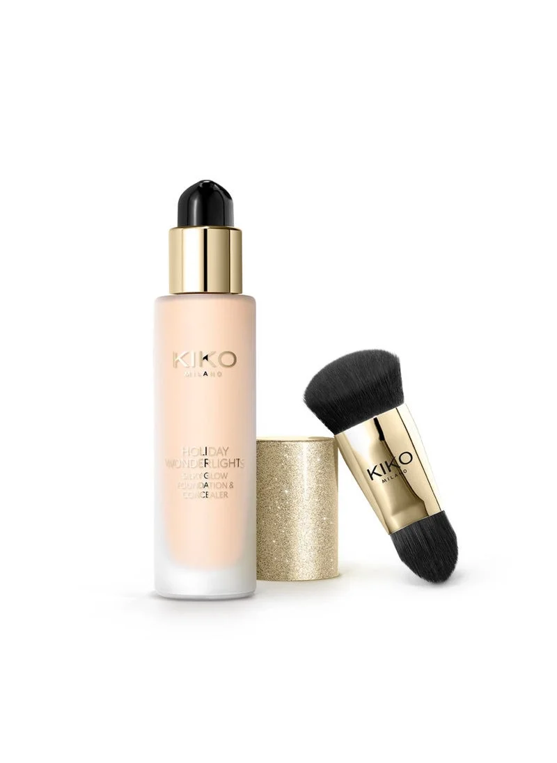 كيكو ميلانو HOLIDAY WONDERLIGHTS SILKY GLOW FOUNDATION & CONCEALER Warm almond