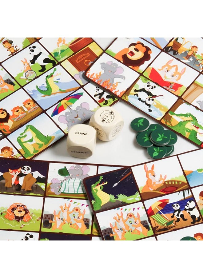 CHALK AND CHUCKLES - Chalk and Chuckles A Day in The Jungle, Fun Animal Bingo Board Game for Kids Age 4-7, Gift for Boys and Girls 5+ Years - Image 1