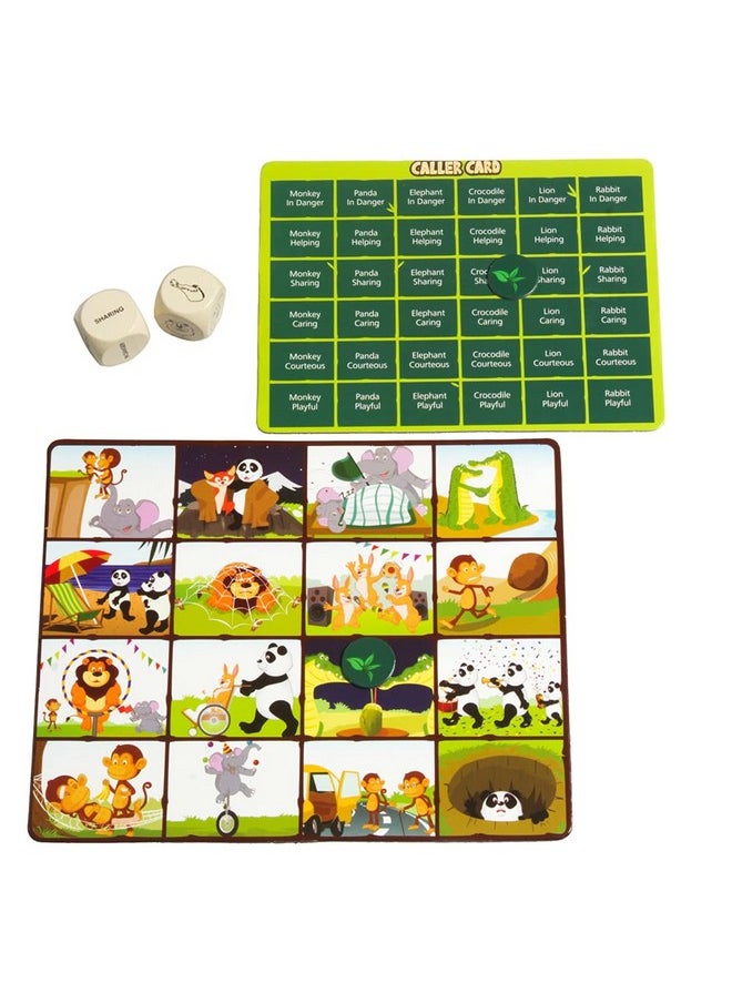 CHALK AND CHUCKLES - Chalk and Chuckles A Day in The Jungle, Fun Animal Bingo Board Game for Kids Age 4-7, Gift for Boys and Girls 5+ Years - Image 1