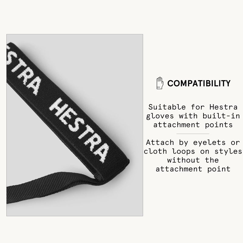 Hestra Men's Elastic Wrist Handcuff Leashes for Skiing & Snowboarding, Adjustable Glove Strap Accessories, Fits Narrow Sizes 8-11 (100/17 mm) - Image 3