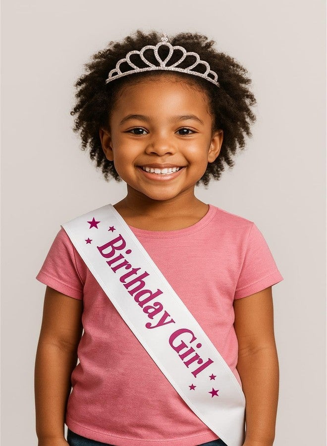 WISHIFY Birthday Sash & Rhinestone Tiara Crown Set for Women & Girls | Satin Birthday Girl Sash with Crown | Party & Photoshoot Accessory - Image 5