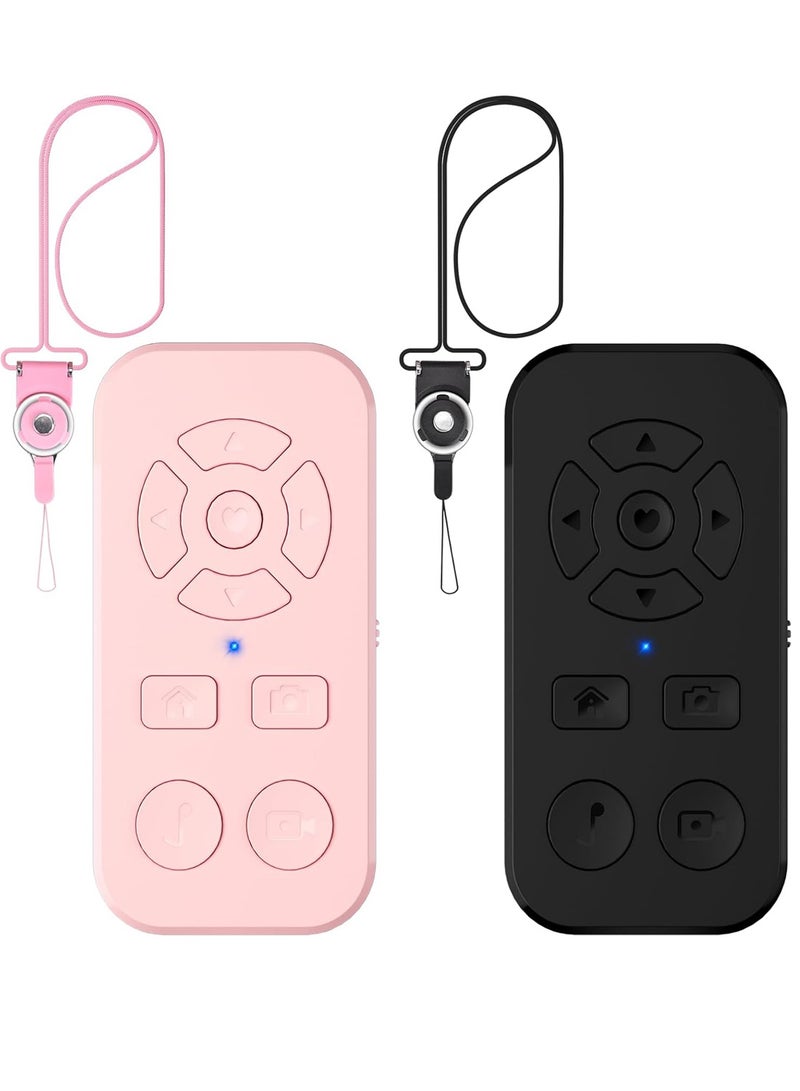 TikTok Smart Counter Scrolling Remote Control (2 Pack) for iPhone and Android Smartphones, Bluetooth Page Turner for Kindle App, Camera Photo and Video Clicker for iPhone, and Samsung Neck Strap Included. - Image 1