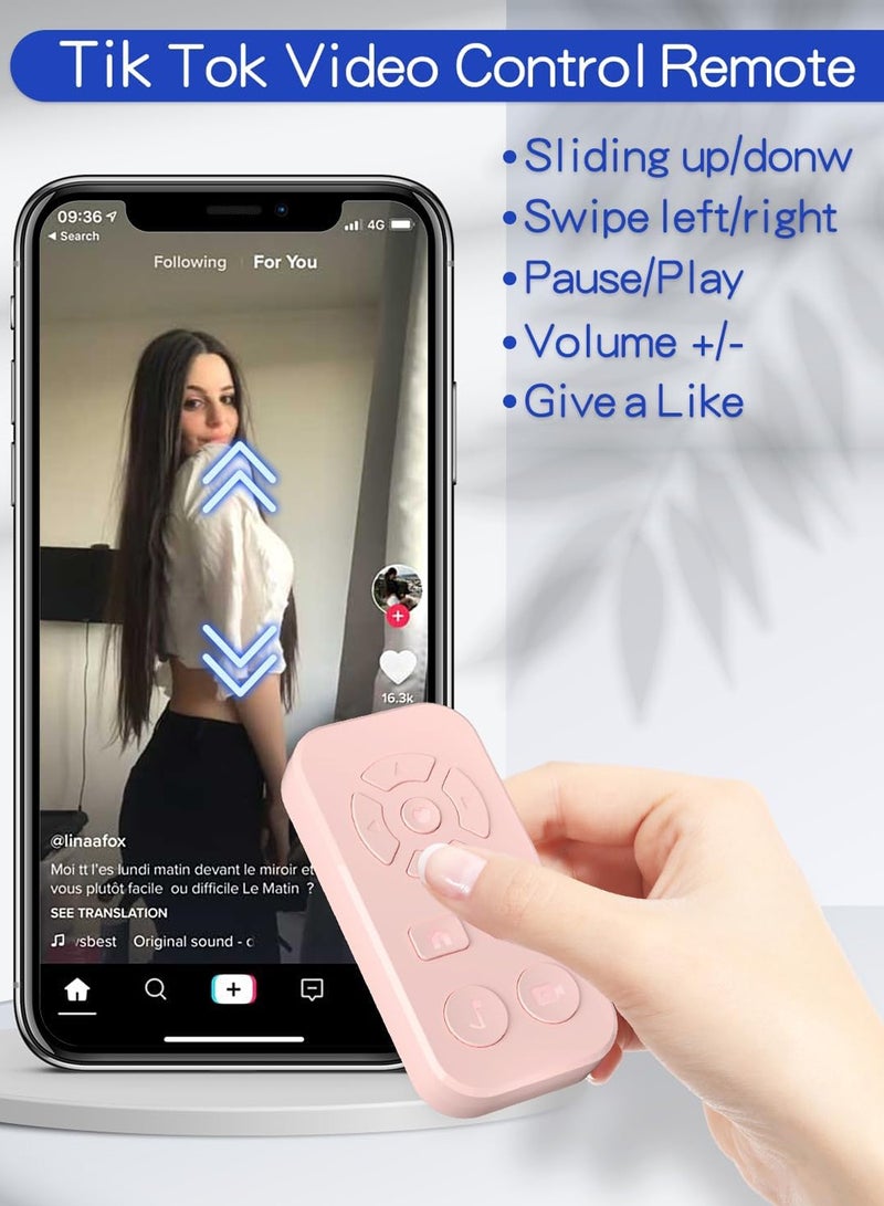 TikTok Smart Counter Scrolling Remote Control (2 Pack) for iPhone and Android Smartphones, Bluetooth Page Turner for Kindle App, Camera Photo and Video Clicker for iPhone, and Samsung Neck Strap Included. - Image 2