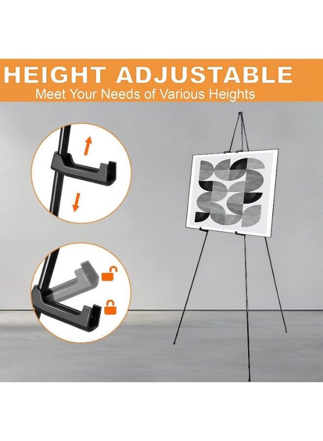 TrustMate Poster Stand, Display Easel Stand, Adjustable Tripod Easel Holder for Wedding Sign, Art Exhibition, Painting, Market Sale Board, Coffee Shop and Event Display - Image 5