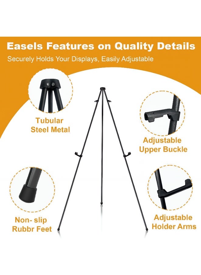 TrustMate Poster Stand, Display Easel Stand, Adjustable Tripod Easel Holder for Wedding Sign, Art Exhibition, Painting, Market Sale Board, Coffee Shop and Event Display - Image 4