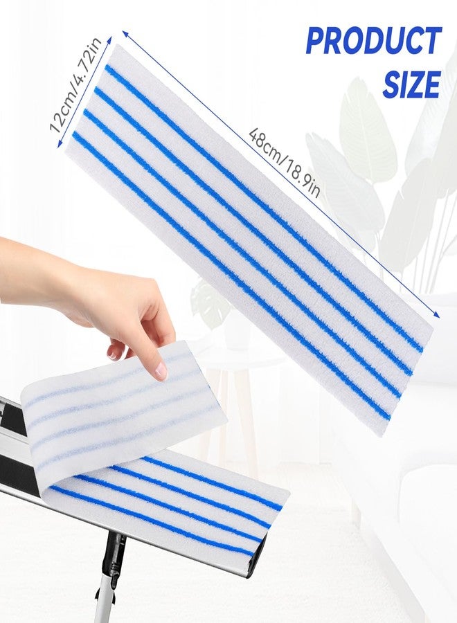 BeiLan Replacement Disposable Microfiber Pad Fit for Rubbermaid Quick Connect Mop System - 30 Pack Wet & Dry Commercial Cleaning Refills with Scrubbing/Scouring Stripes Fit for Any Flat System 17 and 18 Inch - Image 2