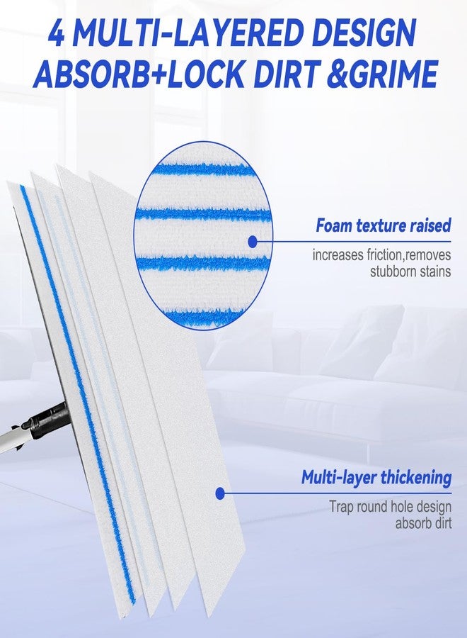 BeiLan Replacement Disposable Microfiber Pad Fit for Rubbermaid Quick Connect Mop System - 30 Pack Wet & Dry Commercial Cleaning Refills with Scrubbing/Scouring Stripes Fit for Any Flat System 17 and 18 Inch - Image 4