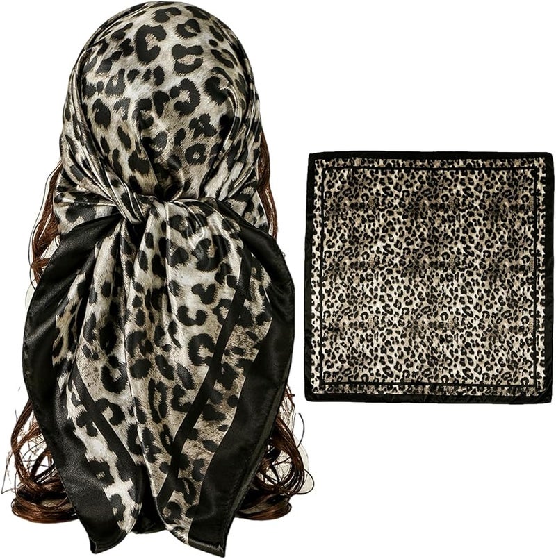Black Animal Print Sun Protective Lightweight Shawl Scarf For Beach Festivals - Image 3
