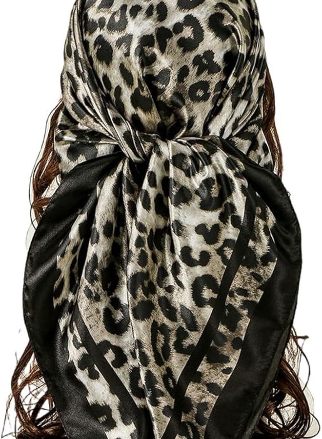 Black Animal Print Sun Protective Lightweight Shawl Scarf For Beach Festivals - Image 5