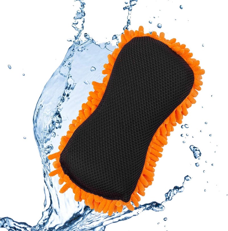 SCRUBIT Microfiber Car Wash Sponge - Non-Scratch Wash Mitt Microfibers for Cleaner Cars, Great for Everyday Cleaning - Automobile Cleaning Sponges Essential Part of Any Washing Kit - 2 Pack - Image 5