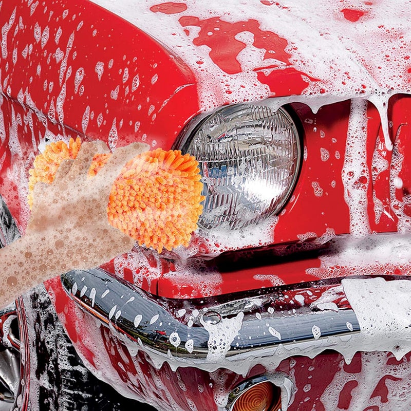 SCRUBIT Microfiber Car Wash Sponge - Non-Scratch Wash Mitt Microfibers for Cleaner Cars, Great for Everyday Cleaning - Automobile Cleaning Sponges Essential Part of Any Washing Kit - 2 Pack - Image 4