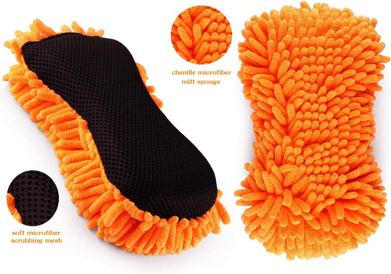 SCRUBIT Microfiber Car Wash Sponge - Non-Scratch Wash Mitt Microfibers for Cleaner Cars, Great for Everyday Cleaning - Automobile Cleaning Sponges Essential Part of Any Washing Kit - 2 Pack - Image 2