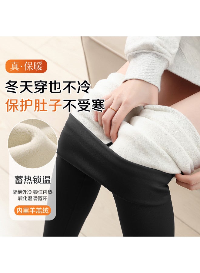 Modal Women'S Winter Fleece-Lined Shark Pants, High-Waisted Tummy Control Lifting Leggings, Barbie Pants For Women - Image 5