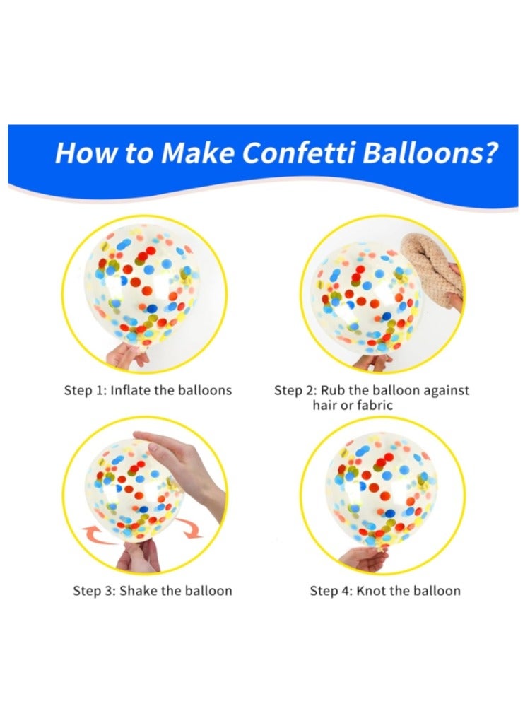 OASIS-TH Latex Balloons for Party Decoration Cofetti Ballon Carnival Circus Balloon Pack of 30 - Image 2